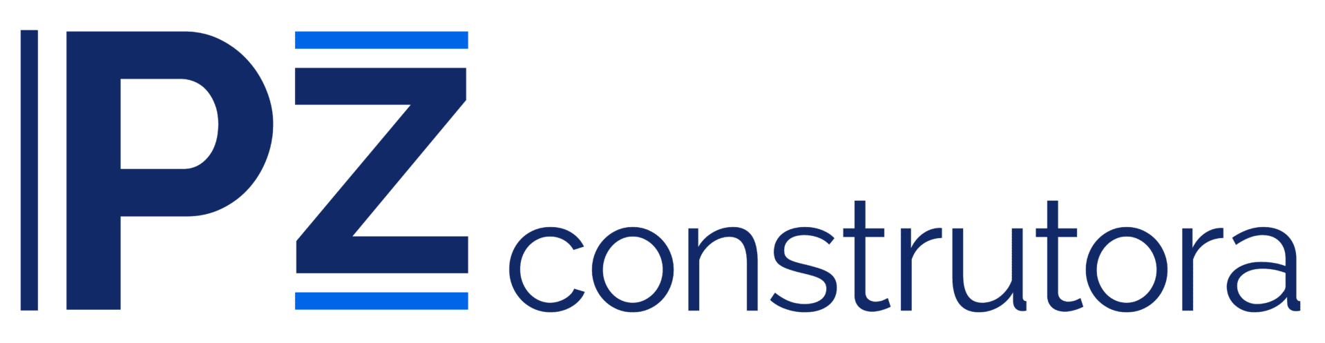 Logo PZ Construtora toda escura
